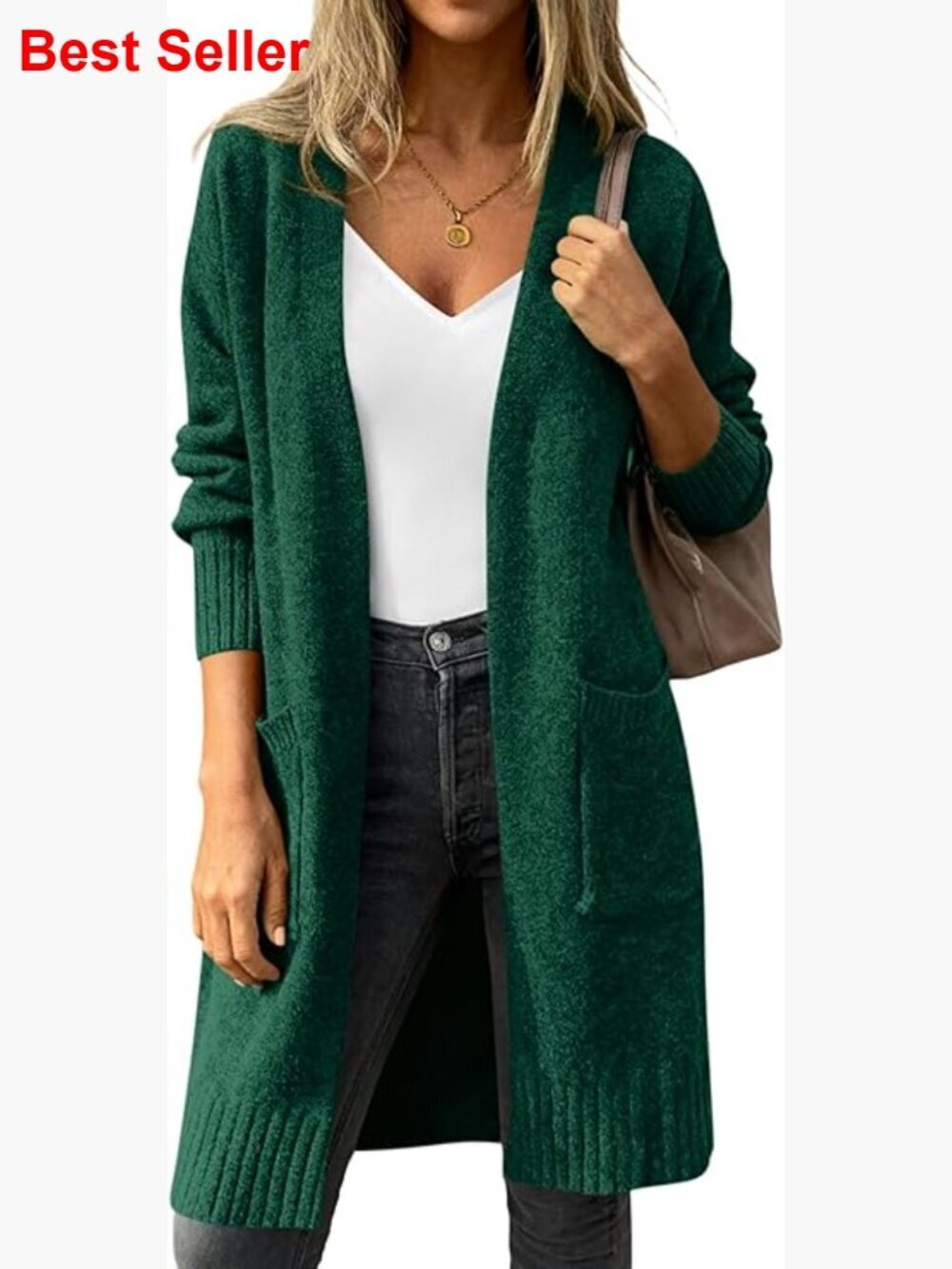 Oversized Cardigan Sweater Long Sleeve Open Front Chunky Knit Winter